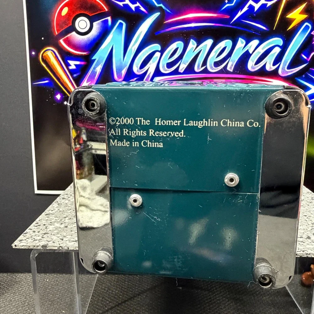 Fiesta Homer Laughlin Juniper Green Metal Napkin Dispenser Retro Diner Chrome